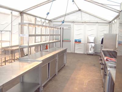 Temporary events kitchen marquee