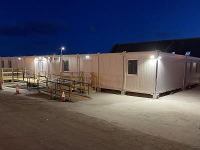 Temporary construction site kitchens