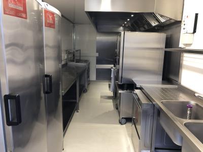 Temporary trailer kitchens